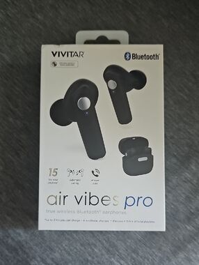 Vivitar Air Vibes Pro True Wireless Earbuds - Black